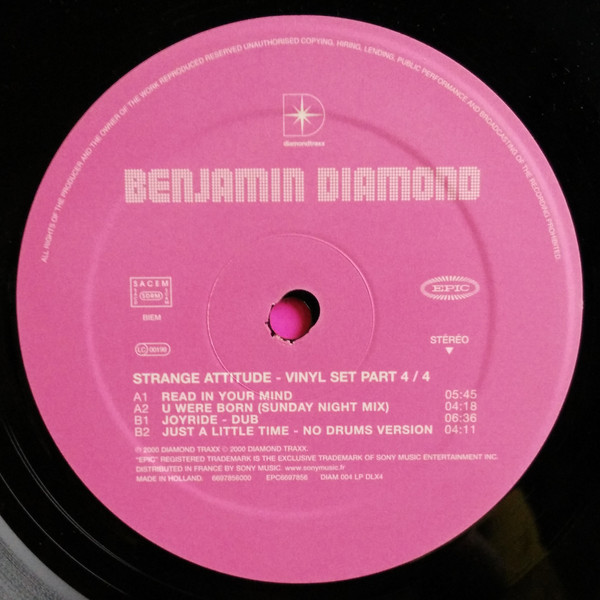 Benjamin Diamond - Strange Attitude Vinyl Set Part 4 / 4 | Diamond Traxx (DIAM 004 LP DLX4) - 4