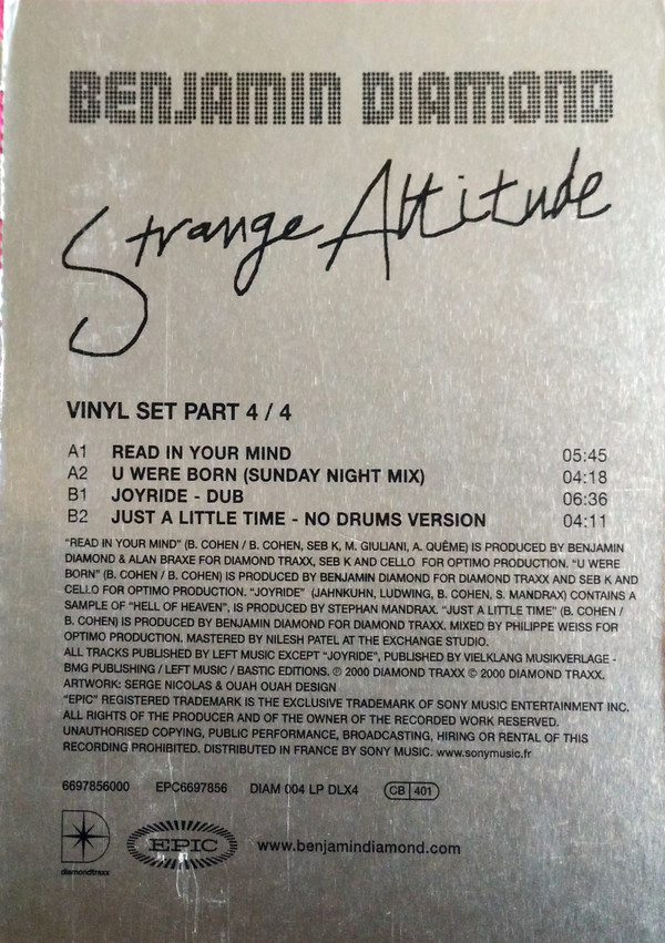 Benjamin Diamond - Strange Attitude Vinyl Set Part 4 / 4 | Diamond Traxx (DIAM 004 LP DLX4) - 3