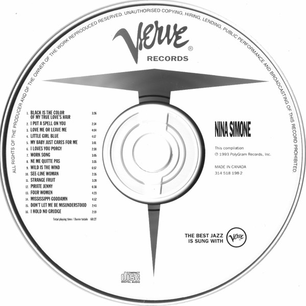 Nina Simone - Verve Jazz Masters 17 | Verve Records (314 518 198-2) - 3