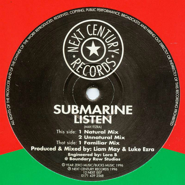 Submarine - Listen | Next Century Records (12 NEXT 007)