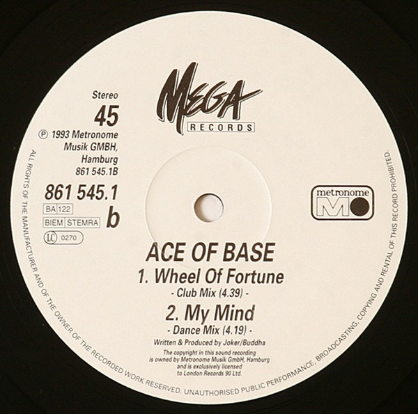 Ace Of Base - Wheel Of Fortune | Metronome (861 545-1) - 4 Ace Of Base - Wheel Of Fortune | Metronome (861 545-1) - 4