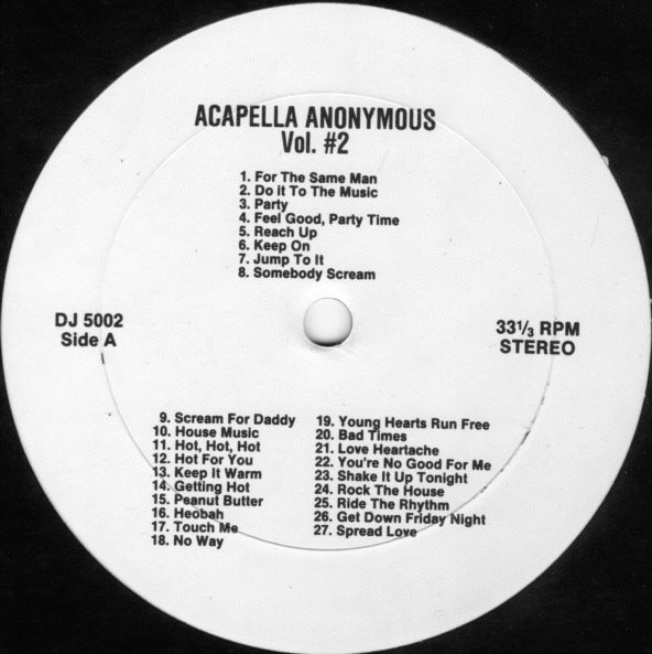 Various - Acapella Anonymous Vol. #2 | DJ Essentials Inc. (DJ 5002) - main