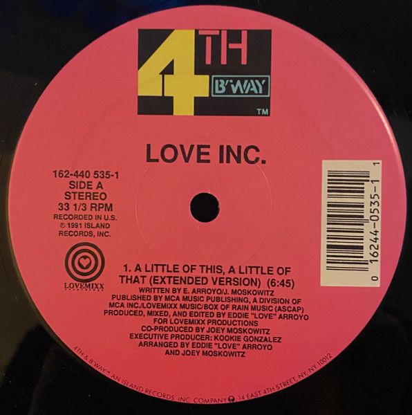 Love Inc. - A Little Of This, A Little Of That | 4th & Broadway (162-440 535-1) Love Inc. - A Little Of This, A Little Of That | 4th & Broadway (162-440 535-1)