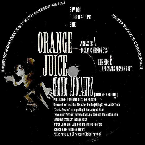 Orange Juice - Cronic Apocalyps | Lizard Bay (BAY 001) - main