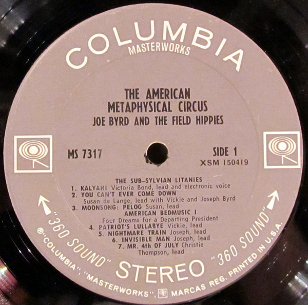 Joe Byrd And The Field Hippies - The American Metaphysical Circus | Columbia Masterworks (MS 7317) - 3