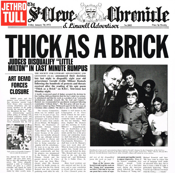 Jethro Tull - Thick As A Brick | Chrysalis (0825646139507)