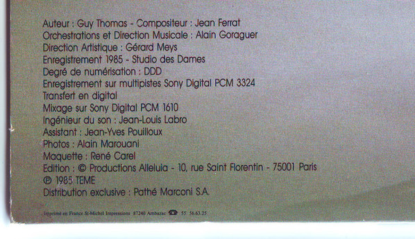 Jean Ferrat - Je Ne Suis Qu'un Cri | Disques Temey (2403741) - 3