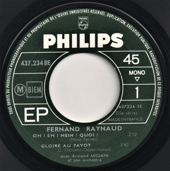 Fernand Raynaud - Chante | Philips (437.234 BE) - 3