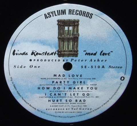 Linda Ronstadt - Mad Love | Asylum Records (5E-510) - 3