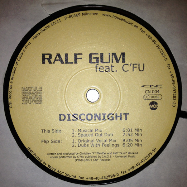 Ralf GUM - Disconight | CNF Records (CN 004)