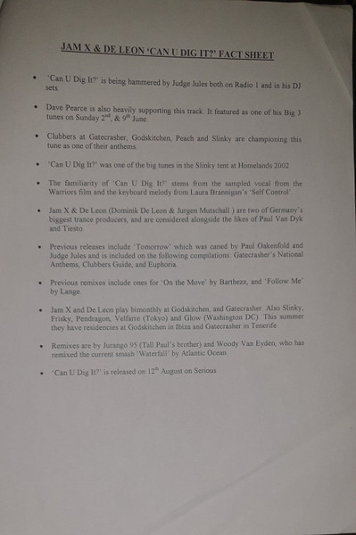 JamX & De Leon - Can U Dig It? | Serious Records (SERR052T2) - 4