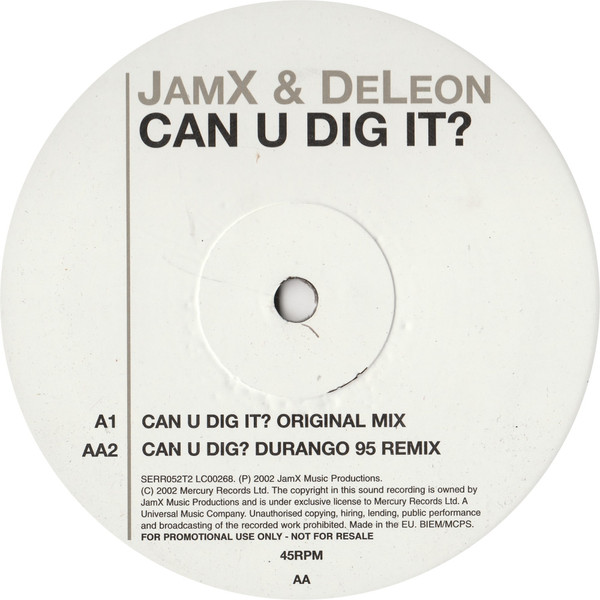 JamX & De Leon - Can U Dig It? | Serious Records (SERR052T2) - main