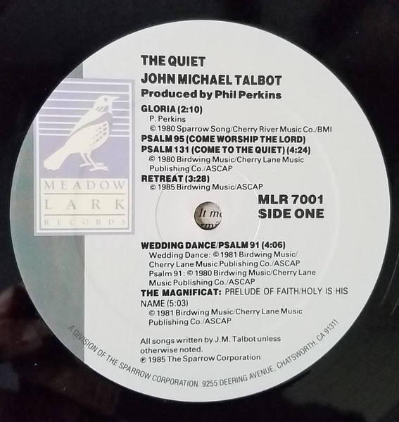 John Michael Talbot - The Quiet | Meadowlark Records (MLR 7001) - 3