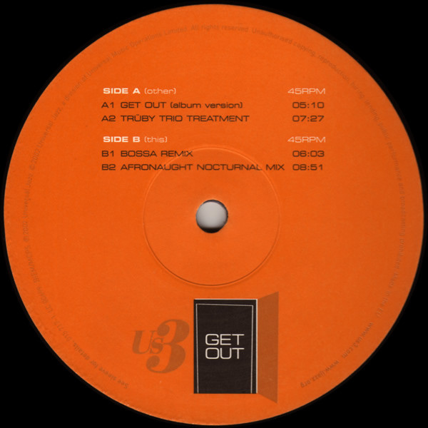 Us3 - Get Out | Universal (015 717-1) - 2