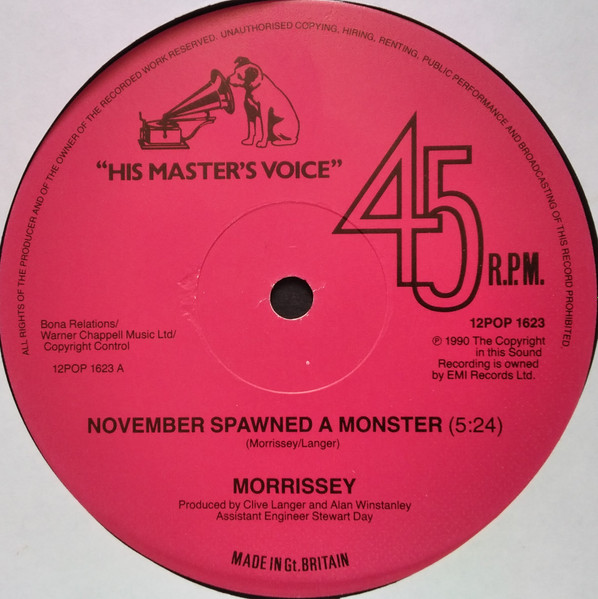 Morrissey - November Spawned A Monster | His Master's Voice (12POP 1623) - 3