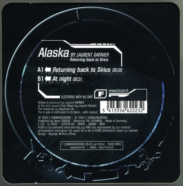 Alaska By Laurent Garnier - Returning Back To Sirius | F Communications (F 179) - 6