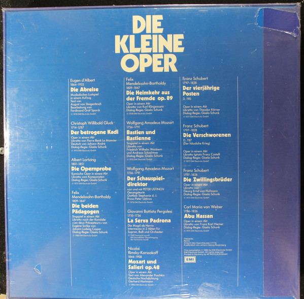 Various - Die Kleine Oper. 13 Kurzopern Von Eugen D'Albert Bis Carl Maria Von Weber | His Master's Voice (F 668 229/41) - 2