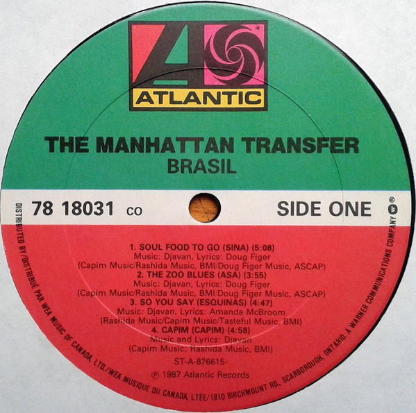 The Manhattan Transfer - Brasil | Atlantic (78 18031) - 3