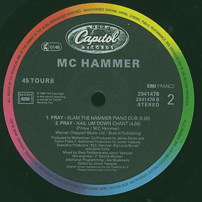 MC Hammer - Pray | Capitol Records (2041476) - 2