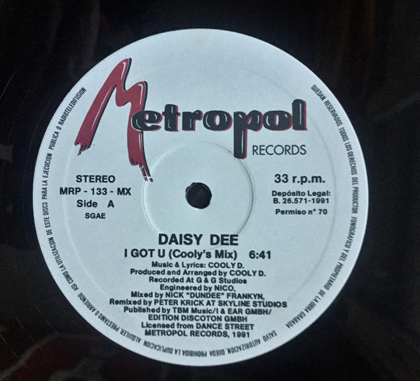 Daisy Dee - I Got U | Metropol Records (MRP - 133 - MX) - 3 Daisy Dee - I Got U | Metropol Records (MRP - 133 - MX) - 3