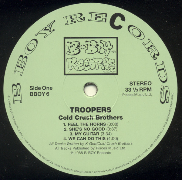 Cold Crush Brothers - Troopers | Westside Records (BBOY6) - 3 Cold Crush Brothers - Troopers | Westside Records (BBOY6) - 3