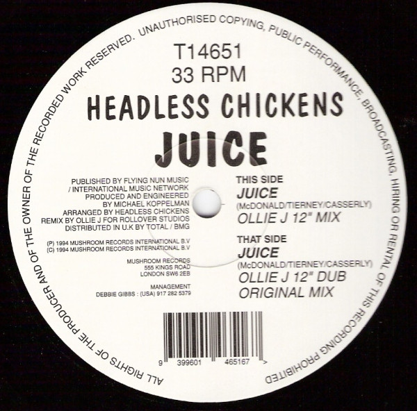 Headless Chickens - Juice | Mushroom (T14651) Headless Chickens - Juice | Mushroom (T14651)