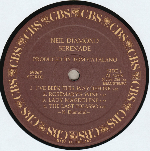 Neil Diamond - Serenade | CBS (69067) - 3