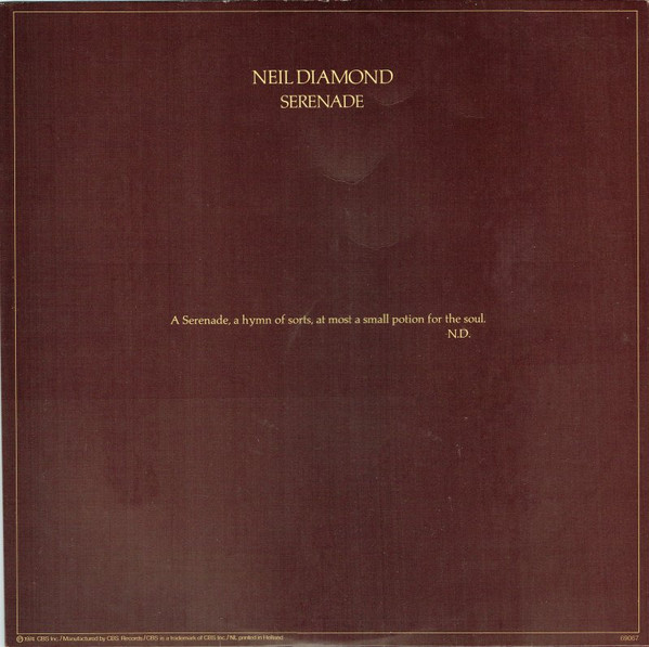 Neil Diamond - Serenade | CBS (69067) - 5