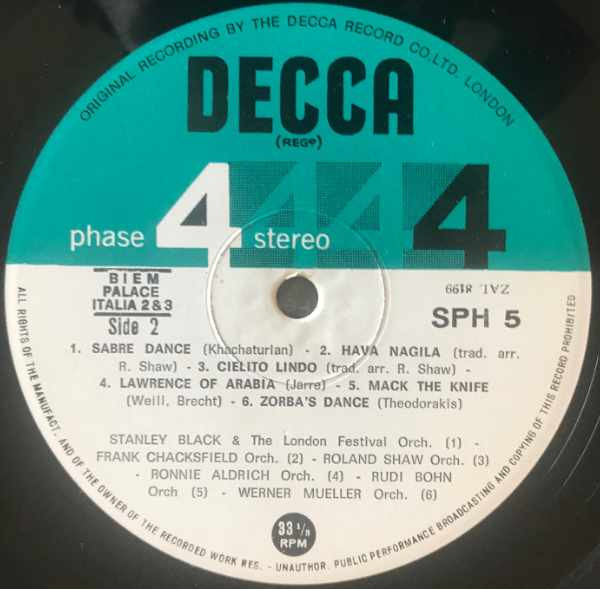 Various - Gran Gala Stereo | Decca (SPH 5) - 4 Various - Gran Gala Stereo | Decca (SPH 5) - 4