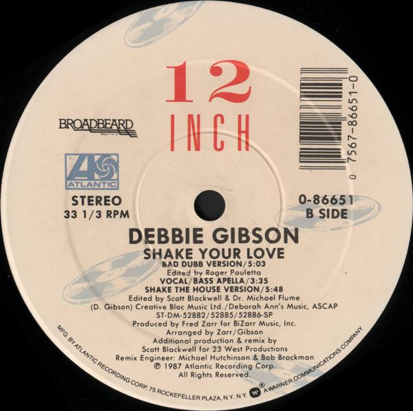 Debbie Gibson - Shake Your Love | Atlantic (0-86651) - 3