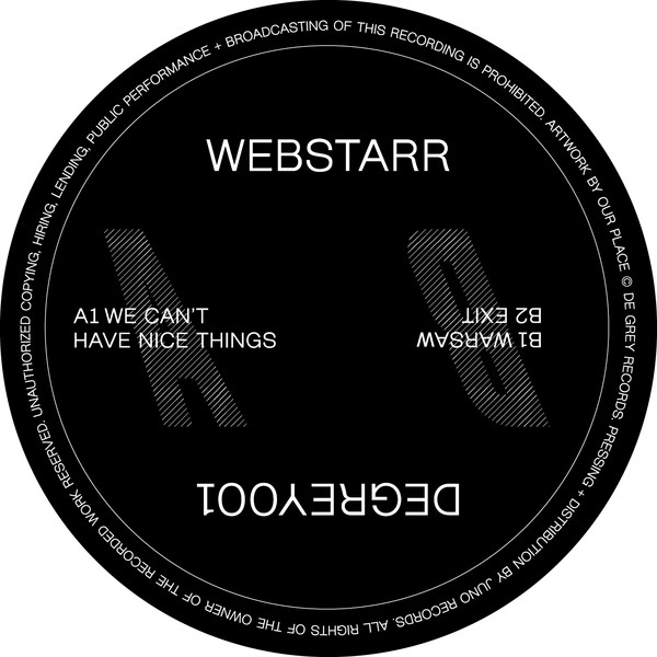 Webstarr - We Can't Have Nice Things | De Grey (DEGREY001)