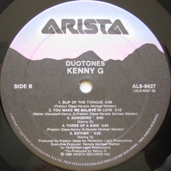 Kenny G - Duotones | Arista (AL8-8427) - 4 Kenny G - Duotones | Arista (AL8-8427) - 4