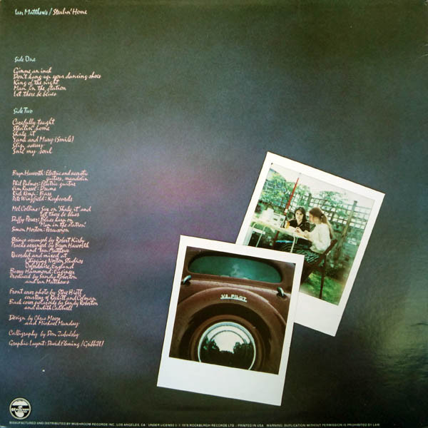 Ian Matthews - Stealin' Home | Mushroom Records (MRS-5012)