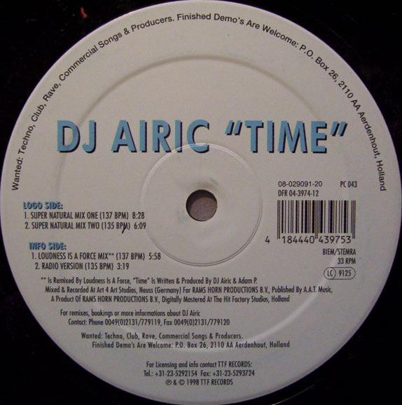 DJ Airic - Time | T.T.F. Records (DFR 04-3974-12)