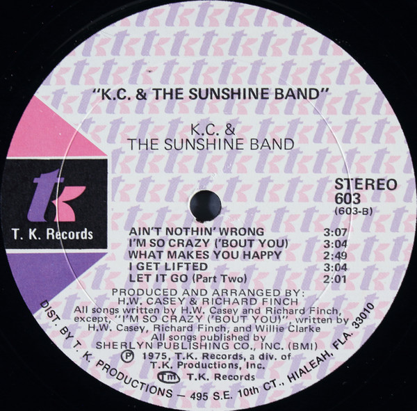 KC & The Sunshine Band - KC And The Sunshine Band | T.K. Records (TK 603) - 4