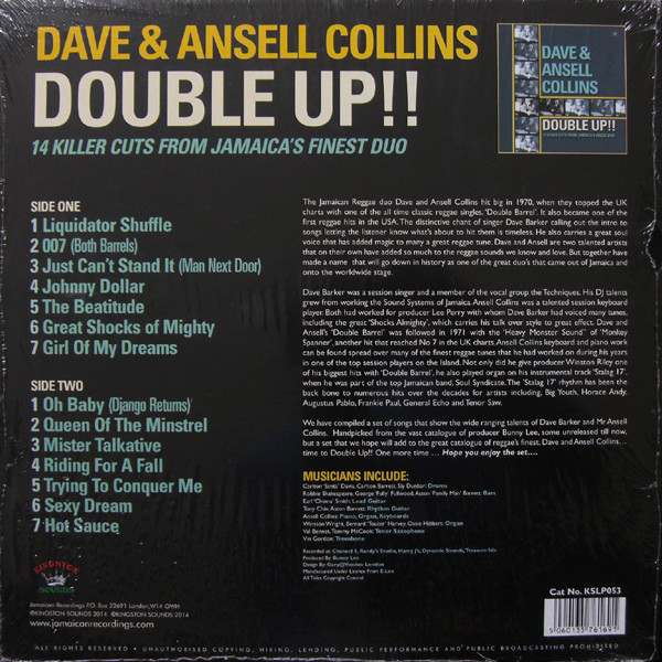 Dave & Ansel Collins - Double Up!! | Kingston Sounds (KSLP053) - 2
