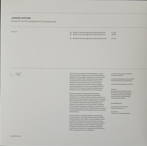 Jasmine Guffond - Muzak For The Encouragement Of Unproductivity | Line (LINE_165) - 2