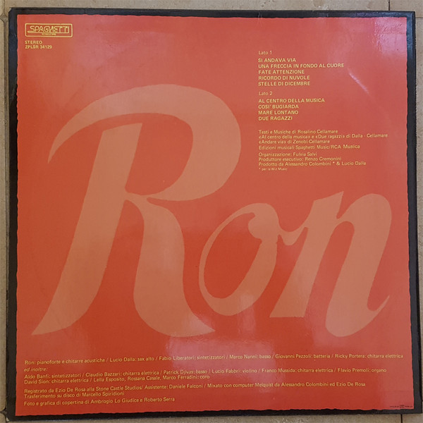 Ron - Al Centro Della Musica | Spaghetti Records (ZPLSR 34129) - 2