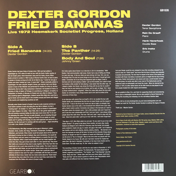 Dexter Gordon - Fried Bananas | Gearbox Records (GB1535) - 2