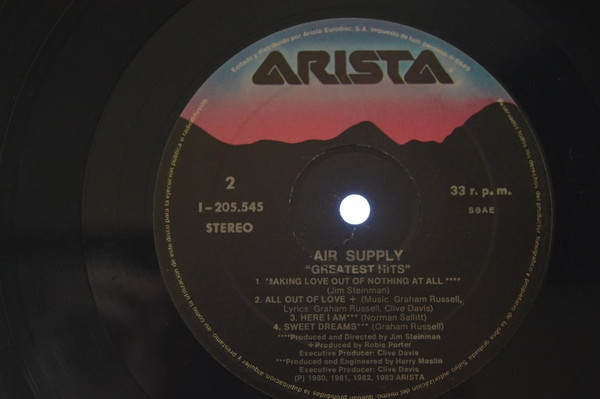 Air Supply - Greatest Hits | Arista (205 545) - 3