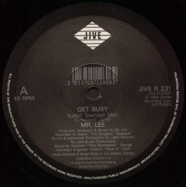 Mr. Lee - Get Busy (Bootleg Mixes) | Jive (JIVE R 231) - 3 Mr. Lee - Get Busy (Bootleg Mixes) | Jive (JIVE R 231) - 3