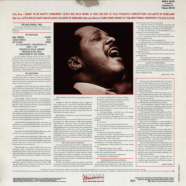Bud Powell - Inner Fires -  The Genius Of Bud Powell | Elektra Musician (MUS K 52 363) - 2