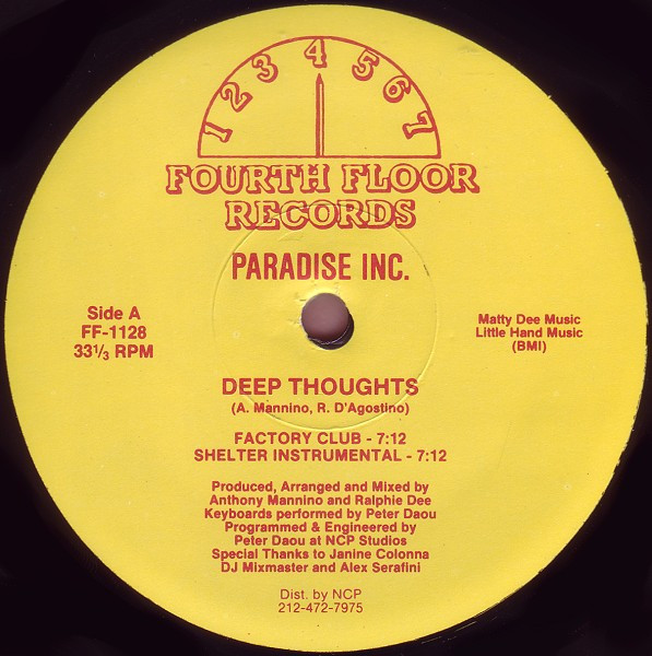 Paradise Inc. - Deep Thoughts | Fourth Floor Records (FF-1128)