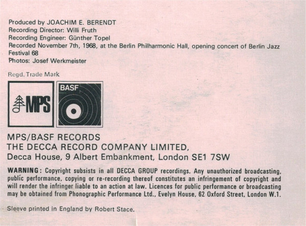 The Dizzy Gillespie Reunion Big Band - 20th And 30th Anniversary | MPS Records (BAP 5060) - 3