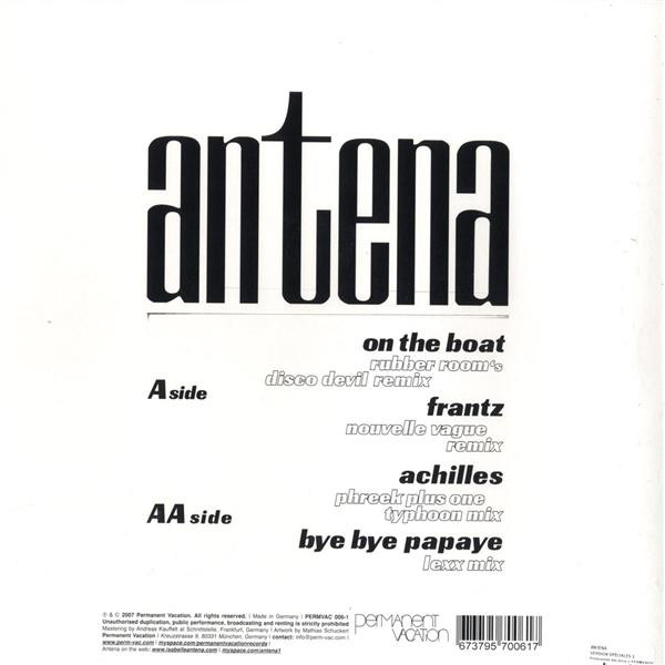 Antena - Versions Spéciales #1 | Permanent Vacation (PERMVAC 006-1) - 2