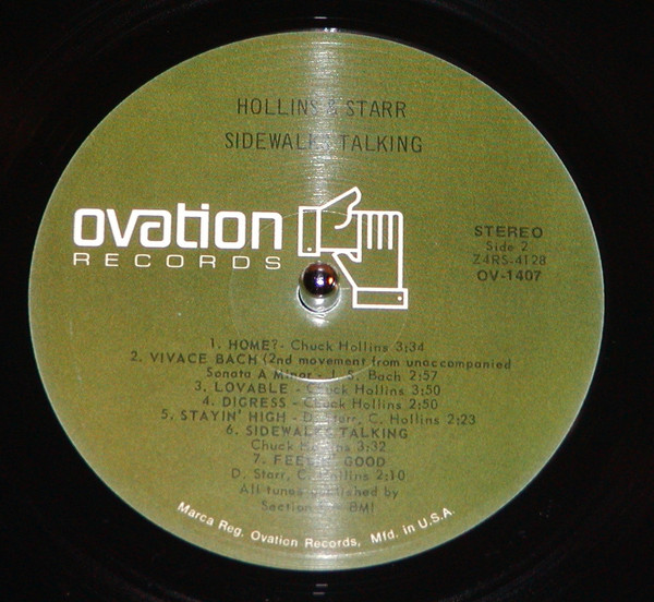 Hollins And Starr - Sidewalks Talking | Ovation Records (OV-1407) - 4