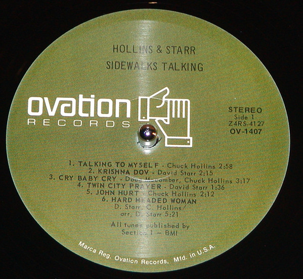 Hollins And Starr - Sidewalks Talking | Ovation Records (OV-1407) - 3