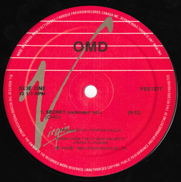 Orchestral Manoeuvres In The Dark - Secret | Virgin (VSX 1277) - 3