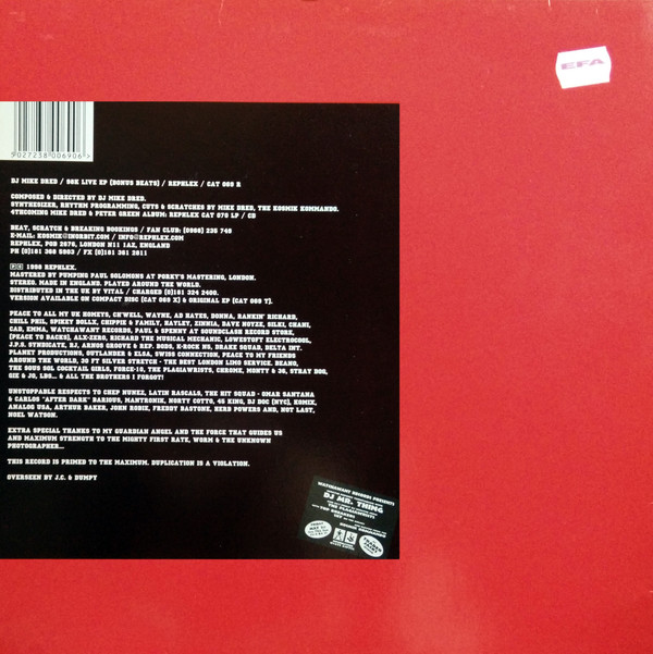 DJ Mike Dred - 98k Live EP (Bonus Beats) | Rephlex (CAT 069 R) - 2