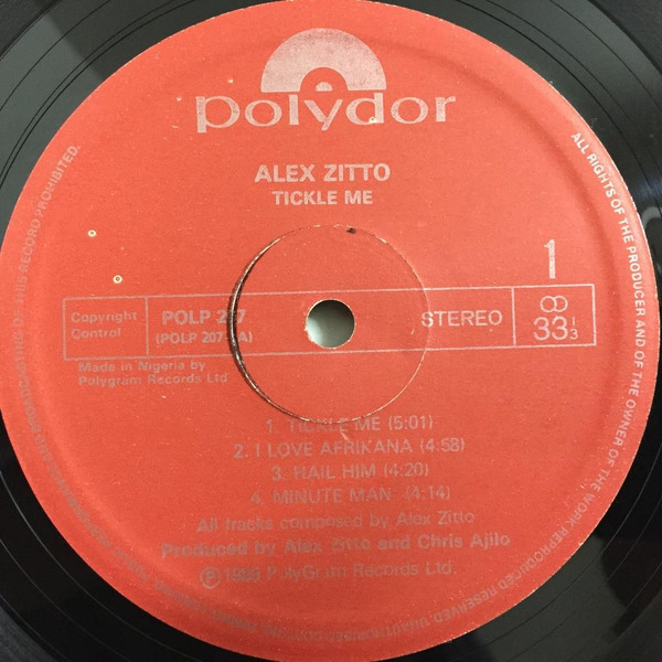Alex Zitto - Tickle Me | Polydor (POLP 207) - 3 Alex Zitto - Tickle Me | Polydor (POLP 207) - 3